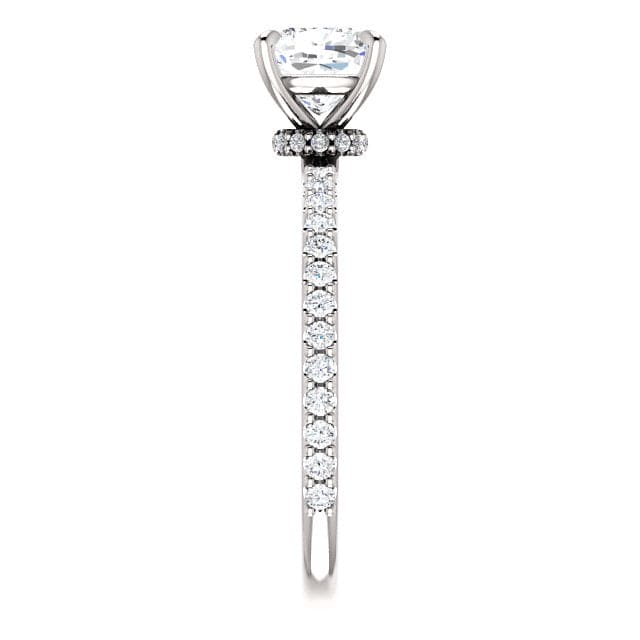 2.20 Ct. Cushion Cut Under Halo Ring G Color VS1 GIA Certified