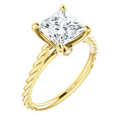 0.80 Ct. Princess cut Engagement Ring Set D Color VS1 GIA Certified