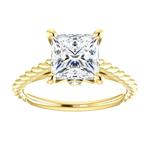 0.80 Ct. Princess cut Engagement Ring Set D Color VS1 GIA Certified