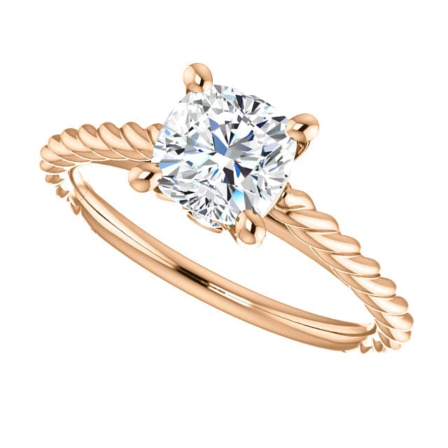 3.10 Ct. Cushion Cut Solitaire Engagement Set H Color VS2 GIA Certified