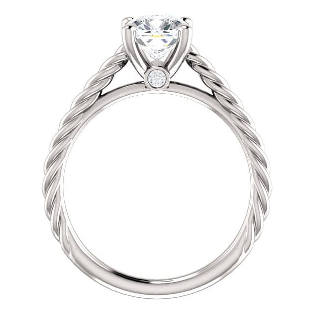 3.10 Ct. Cushion Cut Solitaire Engagement Set H Color VS2 GIA Certified