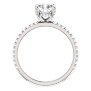 2.00 Ct. Cushion Hidden Halo Engagement Ring Set H Color VVS2 GIA Certified