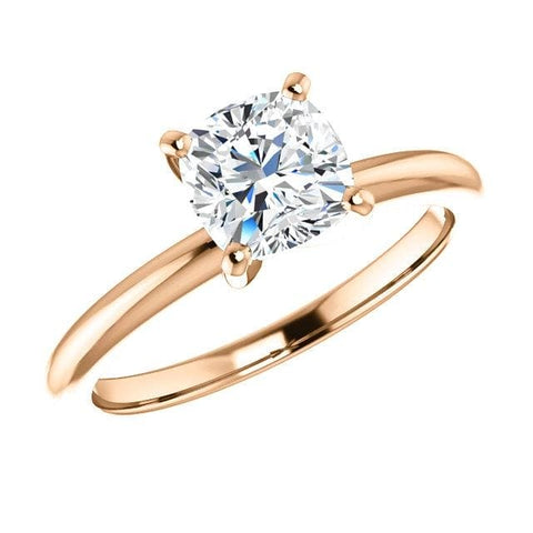 Four Prong Solitaire Engagement Ring Rose Gold