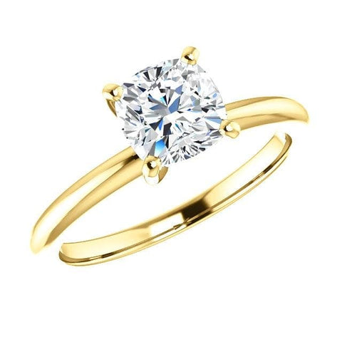 Four Prong Solitaire Engagement Ring Yellow Gold