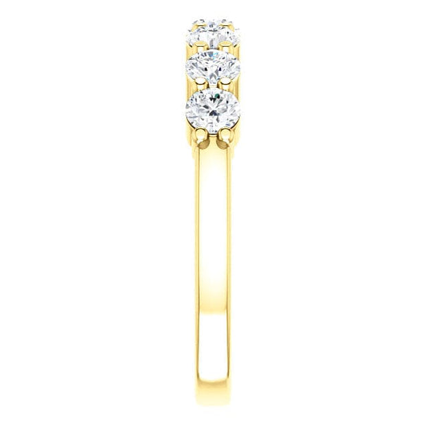 Half Eternity Band Side View Yellow