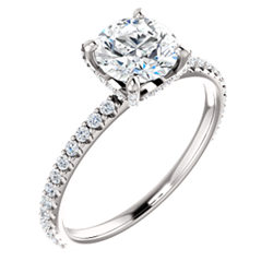 2.10 Ctw Engagement  Hidden Halo Ring Set G Color VS2 GIA Certified