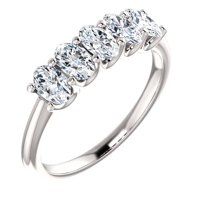 5 stone oval diamond ring