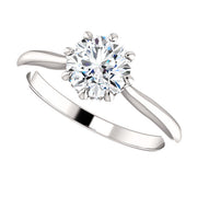 2.05 Ct. Round Cut 8 Prong Engagement Ring H Color SI1 GIA Certified