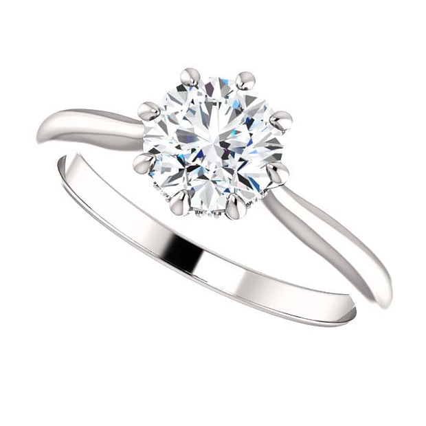2.05 Ct. Round Cut 8 Prong Diamond Engagement Ring G Color SI1 GIA Certified