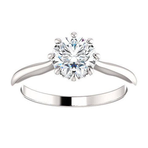 1.55 Ct. Hidden Halo 8 Prong Engagement Ring G Color SI1 GIA Certified