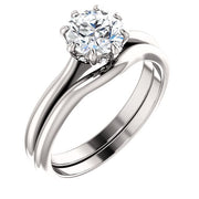 1.05 Ct. Round Cut 8 Prong Engagement Ring G Color SI1 GIA Certified