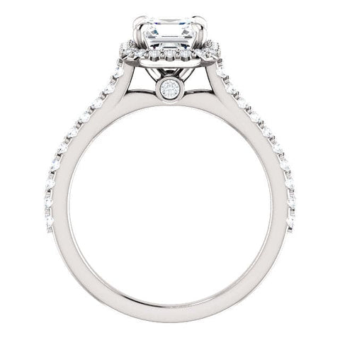 2.00 Ct. Asscher Halo Engagement Ring Set F Color VS2 GIA Certified