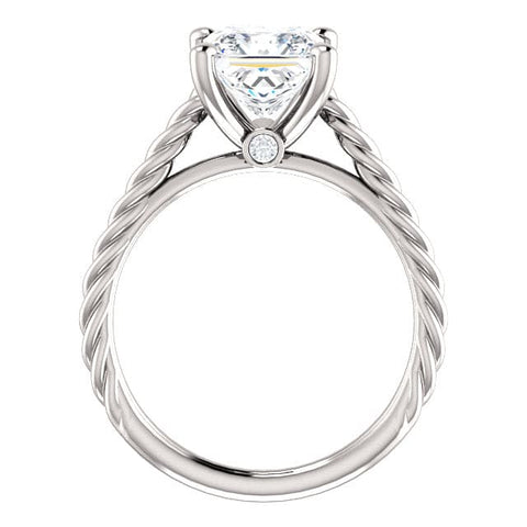 0.80 Ct. Princess cut Engagement Ring Set D Color VS1 GIA Certified