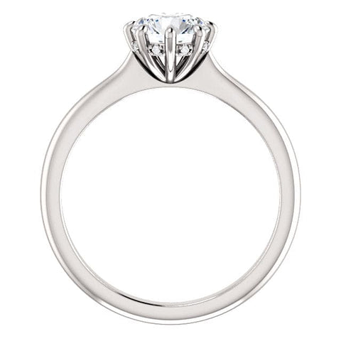 Round Cut 8 Prong Diamond Engagement Ring