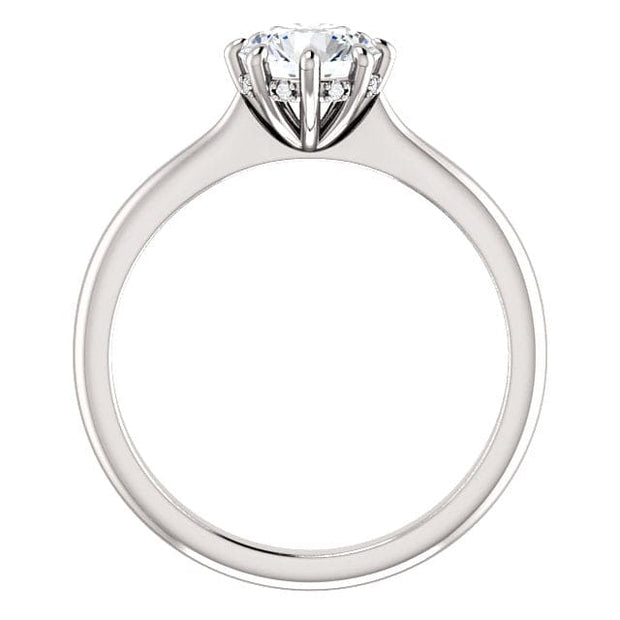 Round Cut 8 Prong Diamond Engagement Ring