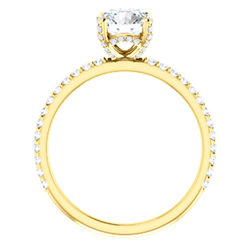 2.10 Ctw Engagement  Hidden Halo Ring Set G Color VS2 GIA Certified