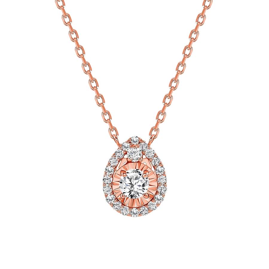 Tear Drop Diamond Necklace