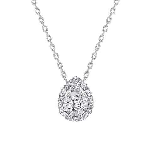 Tear Drop Diamond Necklace