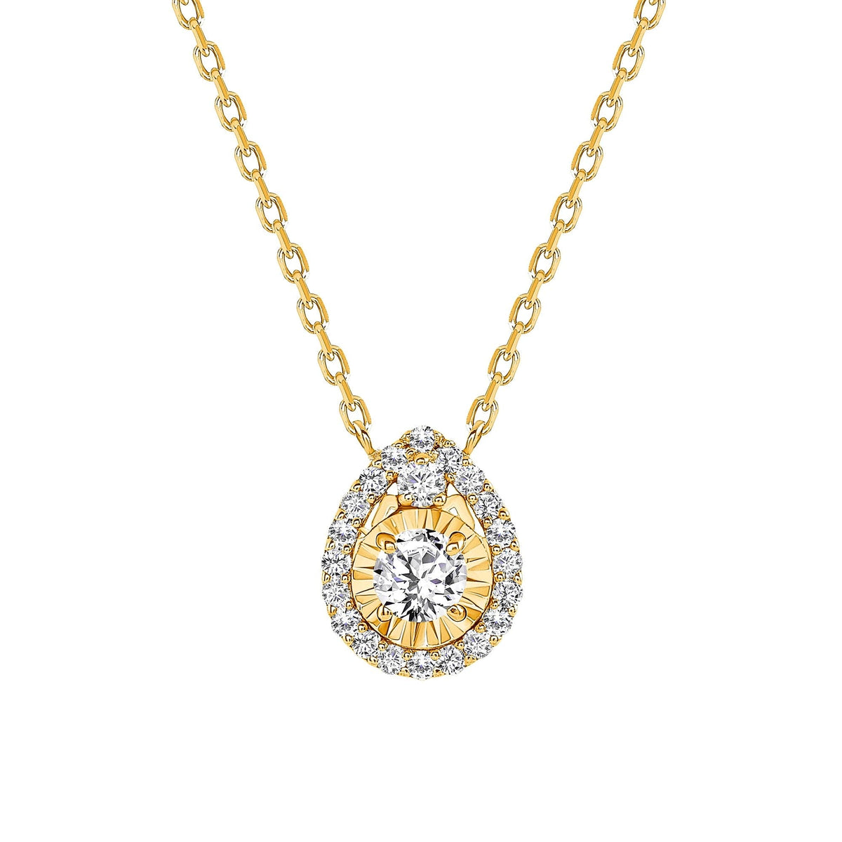 Tear drop diamond necklace