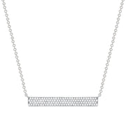 white gold thick diamond bar necklace