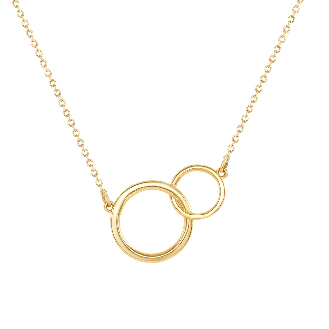 Interlock Circle Necklace Yellow Gold