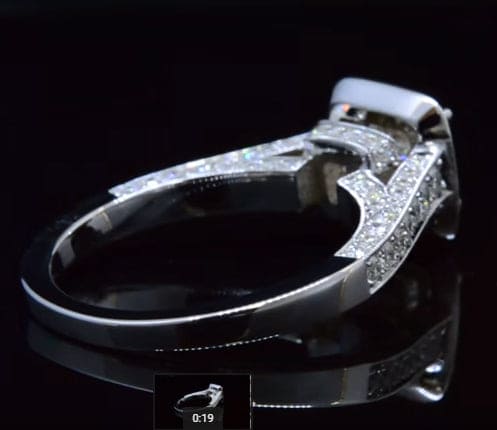 2.20 Ct. Princess Cut Dual Halo Vintage Diamond Ring F Color VS1 GIA Certified