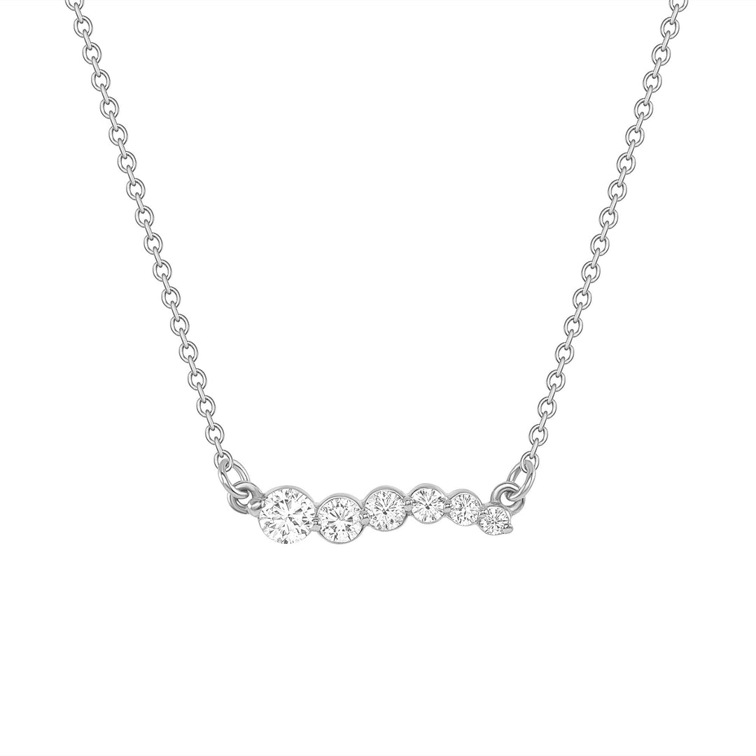 Graduated Diamond Necklace White Gold