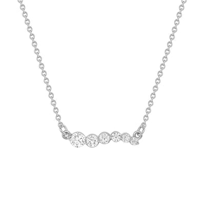 Graduated Diamond Necklace White Gold