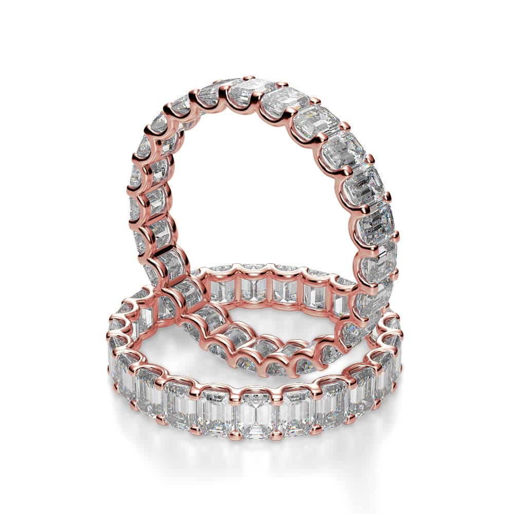 U-Setting Emerald Cut Eternity Band F-G Color VS1 (2.50 Ctw)