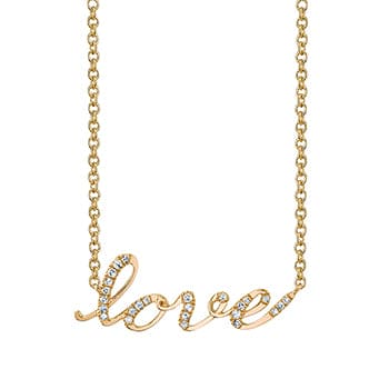 Love diamond necklace