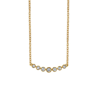 Seven Stone Diamond Bar Necklace
