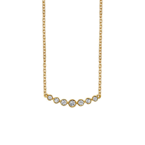 Seven Stone Diamond Bar Necklace