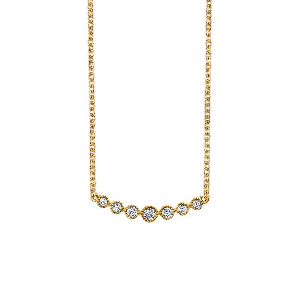 Seven Stone Diamond Bar Necklace