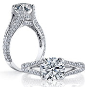 Split Shank Pave Diamond Ring