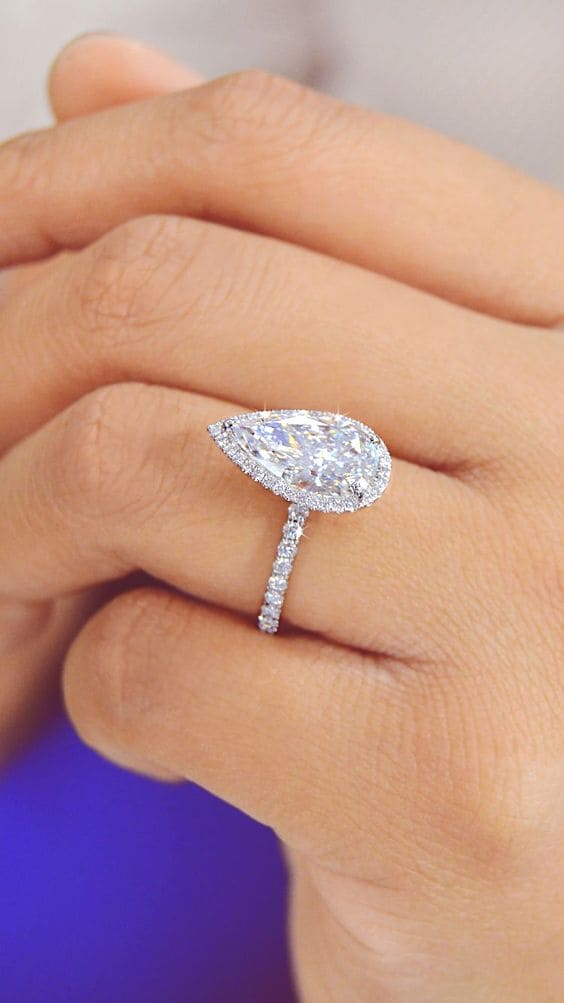 Teardrop Engagement Ring