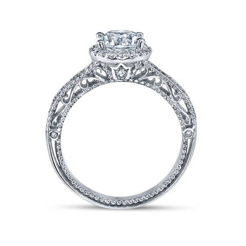 Unique Verragio Venetian Round Brilliant Cut Diamond Engagement Ring