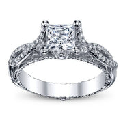 Solitaire Verragio Venetian Princess Cut Engagement Cross Over Ring