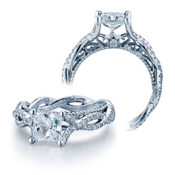 Verragio venetian princess cut diamond engagement eternity ring
