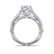 Elegant Round Brilliant Cut Verragio Venetian Engagement Ring