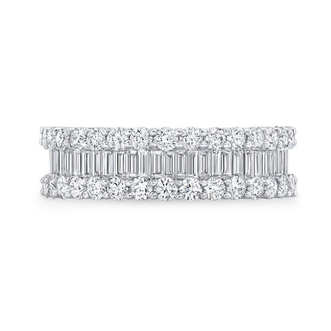 Baguette Eternity Band with Rounds Front View