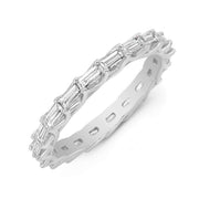 Baguette Diamond Eternity Band  White Gold