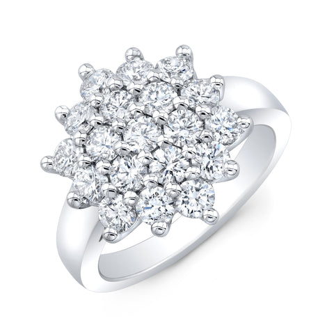 Diamonds flower cluster ring – Maison Mohs