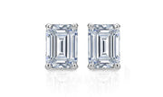 3.00 Ct. Emerald Cut Diamond Stud Earrings G Color VS1 Clarity GIA Certified