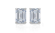 0.90 Ct. Emerald Cut Diamond Stud Earrings