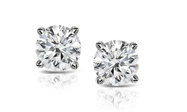4.00 Ctw. Stud Earrings H color Si1 GIA Certified 3X La Poussete Backing