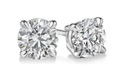 1.80 Ct. Round Cut Stud Earrings H Color VS2 Clarity GIA Certified 3X