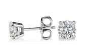 1.00 Ct. Round Brilliant Cut Diamond Stud Earrings G Color VS2 Clarity GIA Certified 3X