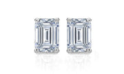 1.10 Ct. Emerald Cut Diamond Stud Earrings