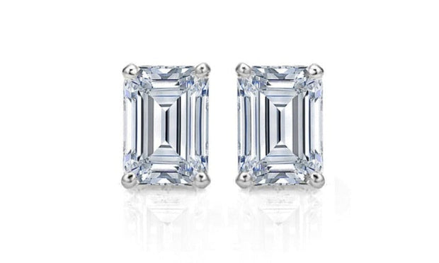 1.00 Ct. Emerald Cut Diamond Stud Earrings