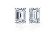 1.50 Ct. Emerald Cut Diamond Stud Earrings H Color VS1 Clarity